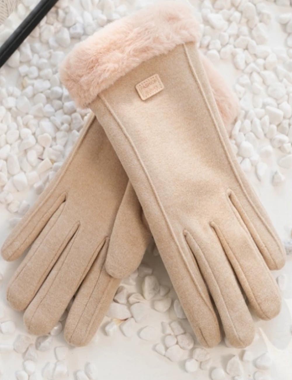 Winter Soft Windproof Thick Fleece Thermal Gloves FP25G713