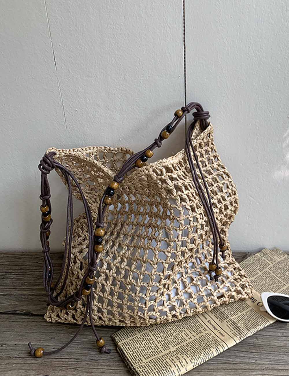 Vintage Beaded Tote Bag - DippedShop Wholesale - #2163