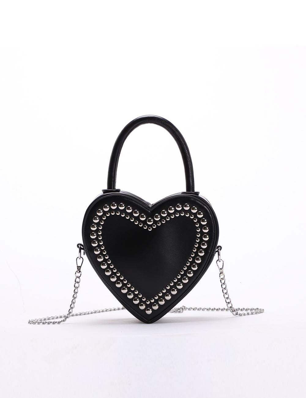 Punk Studded Heart Handbag - DippedShop Wholesale - #8835