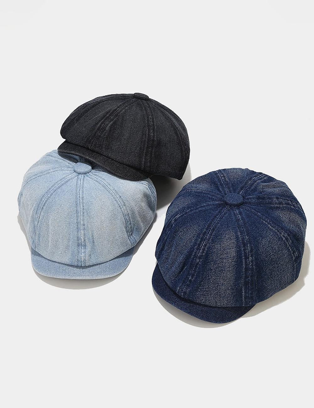 Denim Newsboy Cap - DippedShop Wholesale - #3331