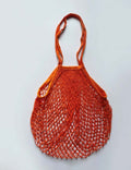 Solid Color Hollow Out Shopping Mesh Storage Bag 8BW6BOB93T