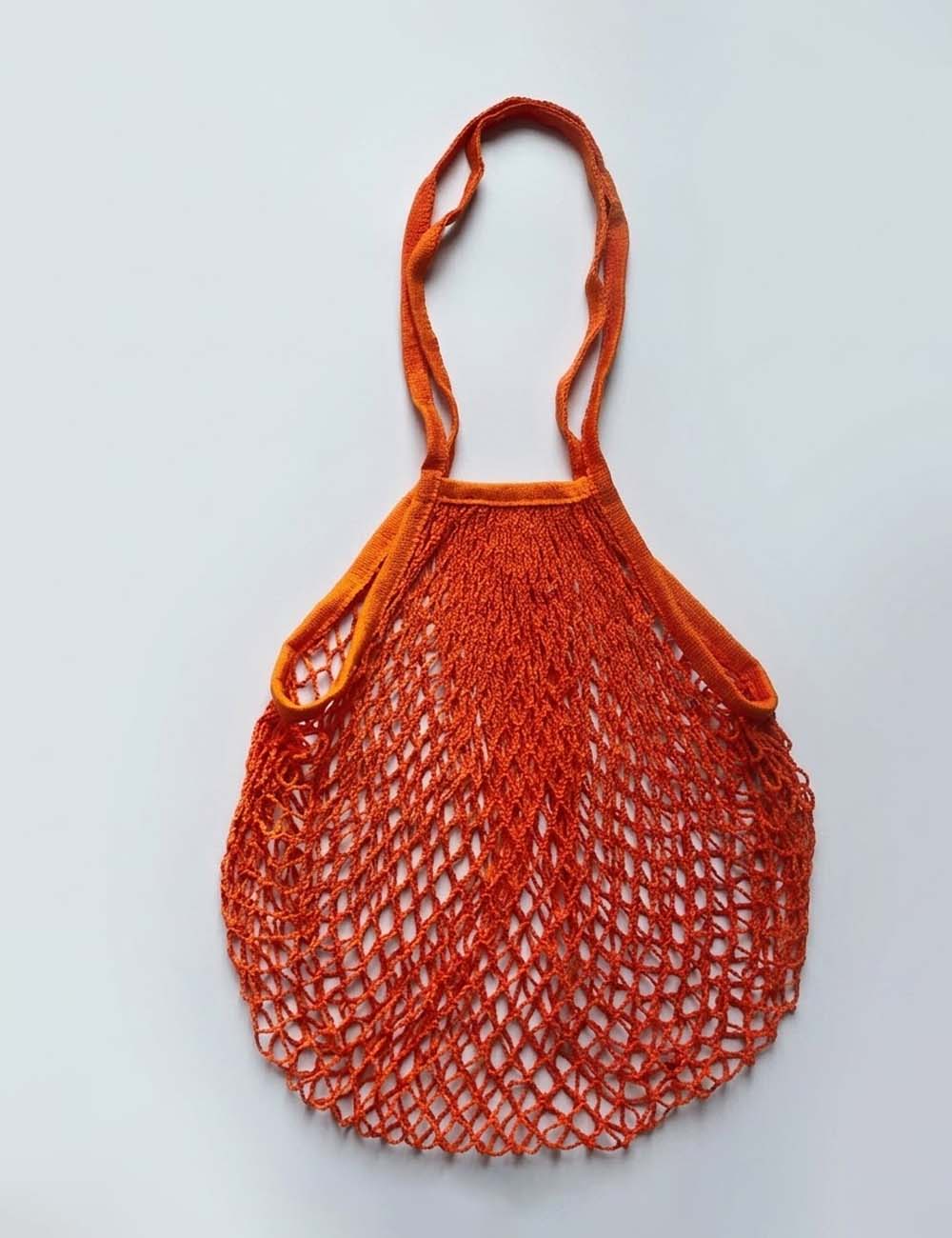 Solid Color Hollow Out Shopping Mesh Storage Bag 8BW6BOB93T