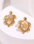 Starfish Turtle Gold Studs - DippedShop Wholesale - #6131