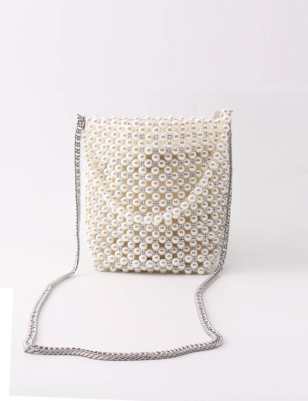 Elegant Pearl Beaded Crossbody Bag - DippedShop Wholesale - #6755