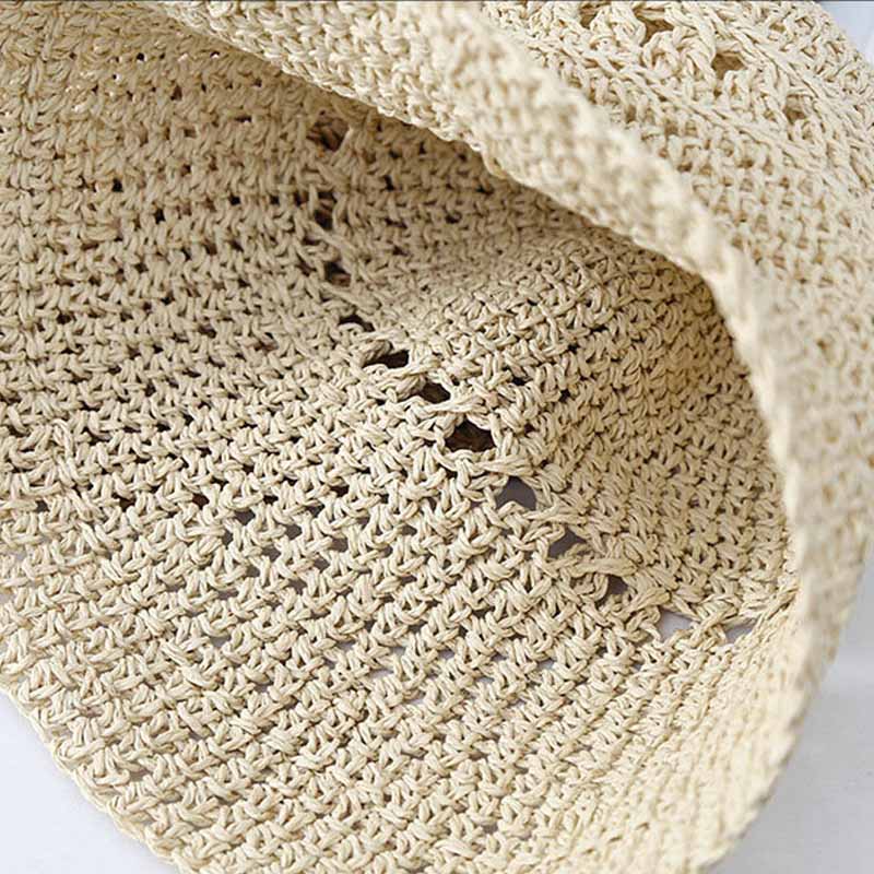 Straw Hollow Bucket Hat - DippedShop Wholesale - #5875