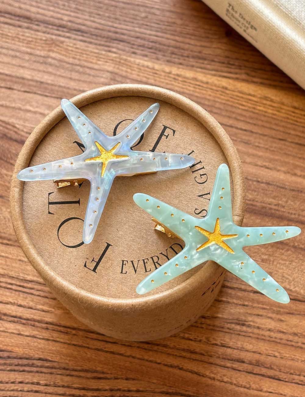 Blue Starfish Hair Clip - DippedShop Wholesale - #5075