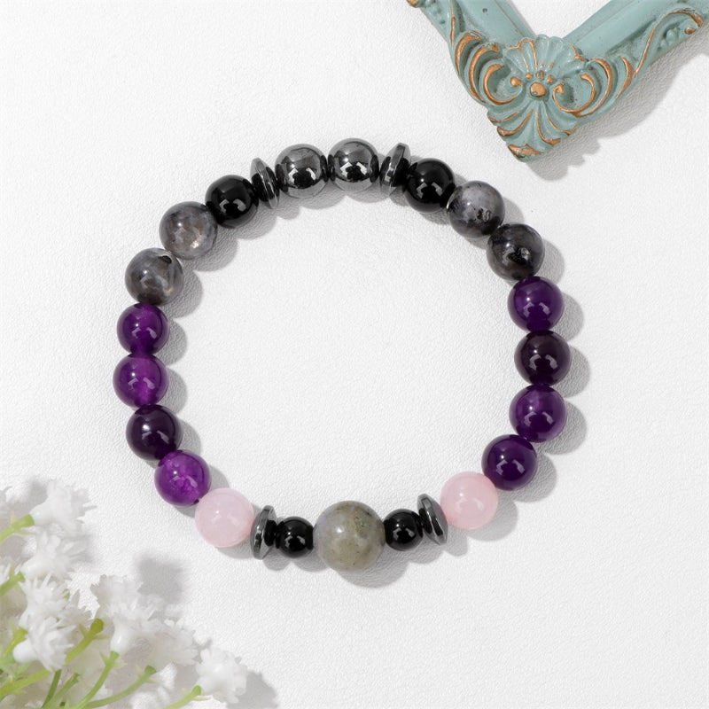 Simple Purple Beaded Bracelets DPJB1041