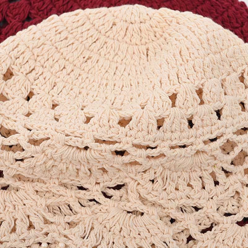 Boho Beaded Crochet Beanie - DippedShop Wholesale - #3091