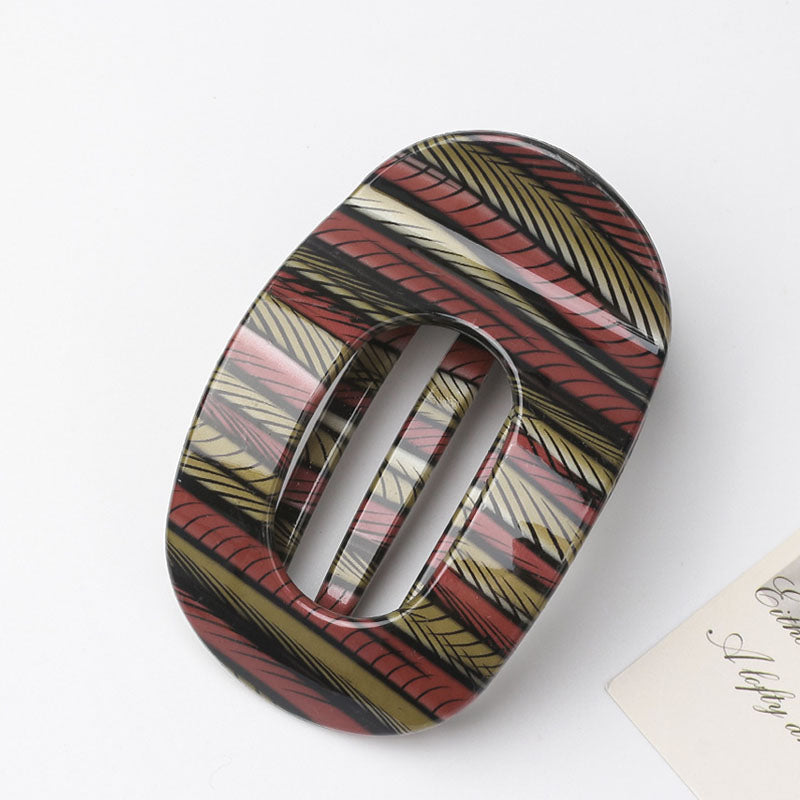 Color Block Plaid Hair Claw - DippedShop Wholesale - #4371