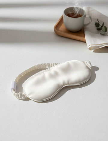 Solid Color Silk Eye Mask With Elastic Band DP25F938