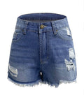 High Waist Washed Denim Shorts - DippedShop Wholesale - #9875