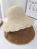 Elegant Lace Straw Bucket Hat - DippedShop Wholesale - #8211