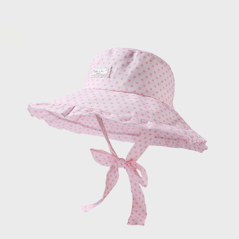 Cute Polka Dots Wide Brim Bucket Hat 8BK6HAT159T