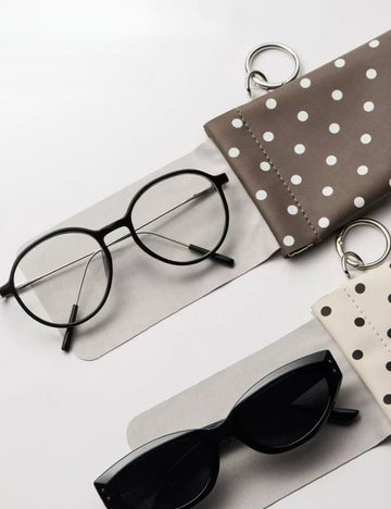 Retro Polka Dots Sunglasses Case - DippedShop Wholesale - #0883