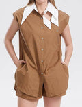 Sleeveless Shirt and Shorts Set - DippedShop Wholesale - #6995