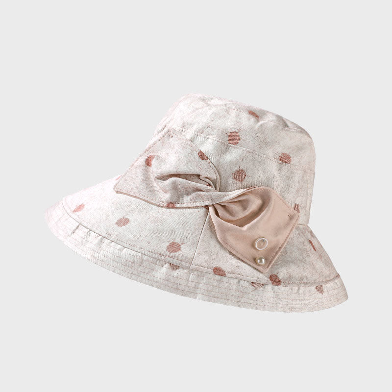 Trendy Polka Dots Versatile Wide Brim Bucket Hat 8BK6HAT165T