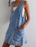 V-Neck Backless Mini Dress - DippedShop Wholesale - #4995