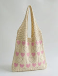 Love Pattern Knit Tote - DippedShop Wholesale - #4979