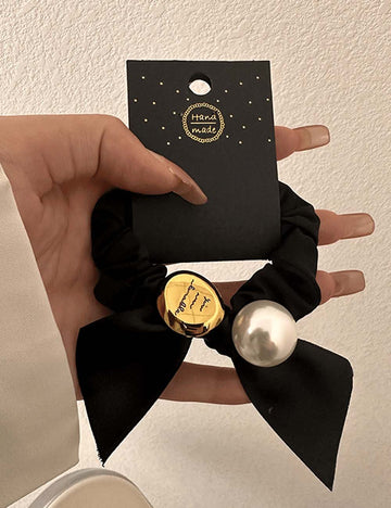 Bow Pearl Hair Tie - DippedShop Wholesale - #4899