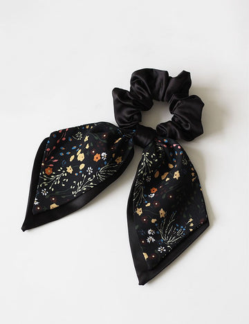 Floral Bow Elastic Hair Tie - DippedShop Wholesale - #6451