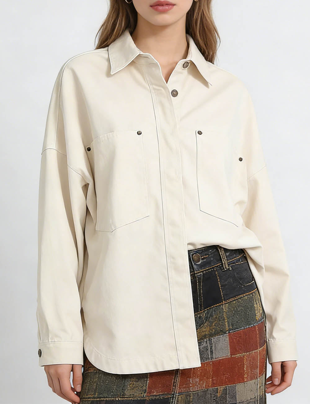 Casual Washed Denim Shirt - DippedShop Wholesale - #1667