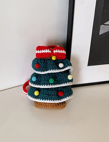 Cute Handmade Crochet Christmas Tree Crossbody Bag DP25H503