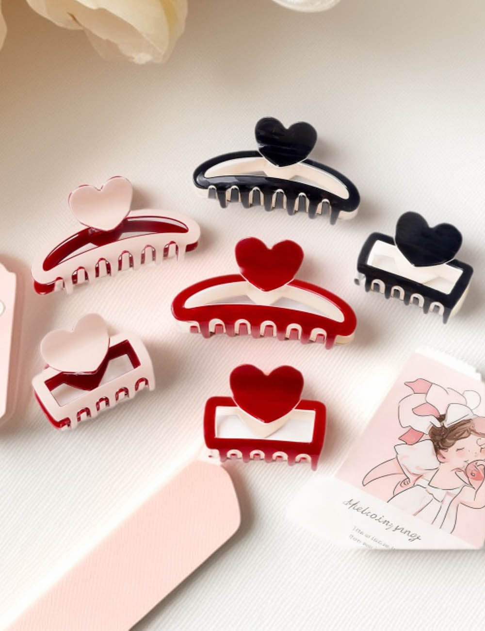 Hollow Heart Hair Claw - DippedShop Wholesale - #3203