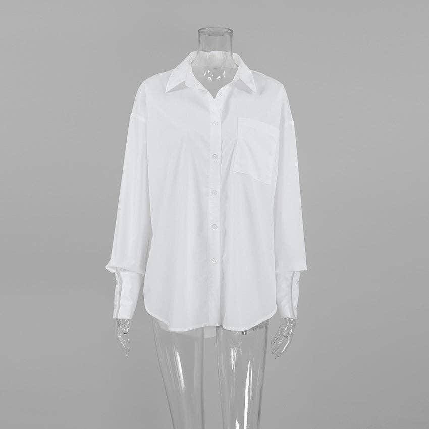 Lapel Casual Shirt - DippedShop Wholesale - #4195