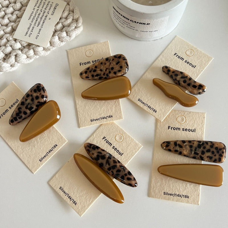 Tortoiseshell Yellow Hair Clip - DippedShop Wholesale - #9331