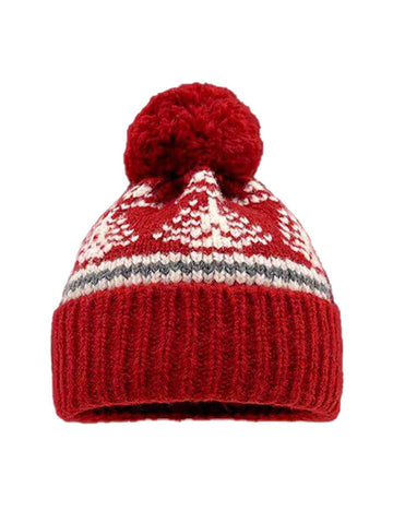 Winter Warm Fair Isle Knit Beanie Hat DP25H441