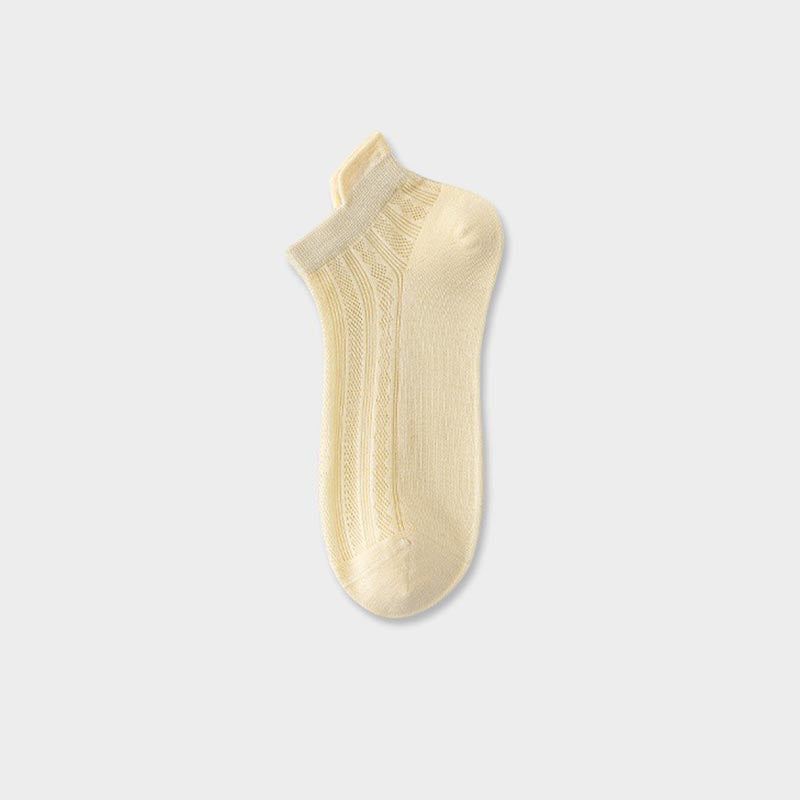 Solid Mesh Ankle Socks - DippedShop Wholesale - #8083