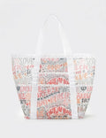 Simple Letter Print  Large Capacity Mesh Shoulder Bag 8BW6BOB89T