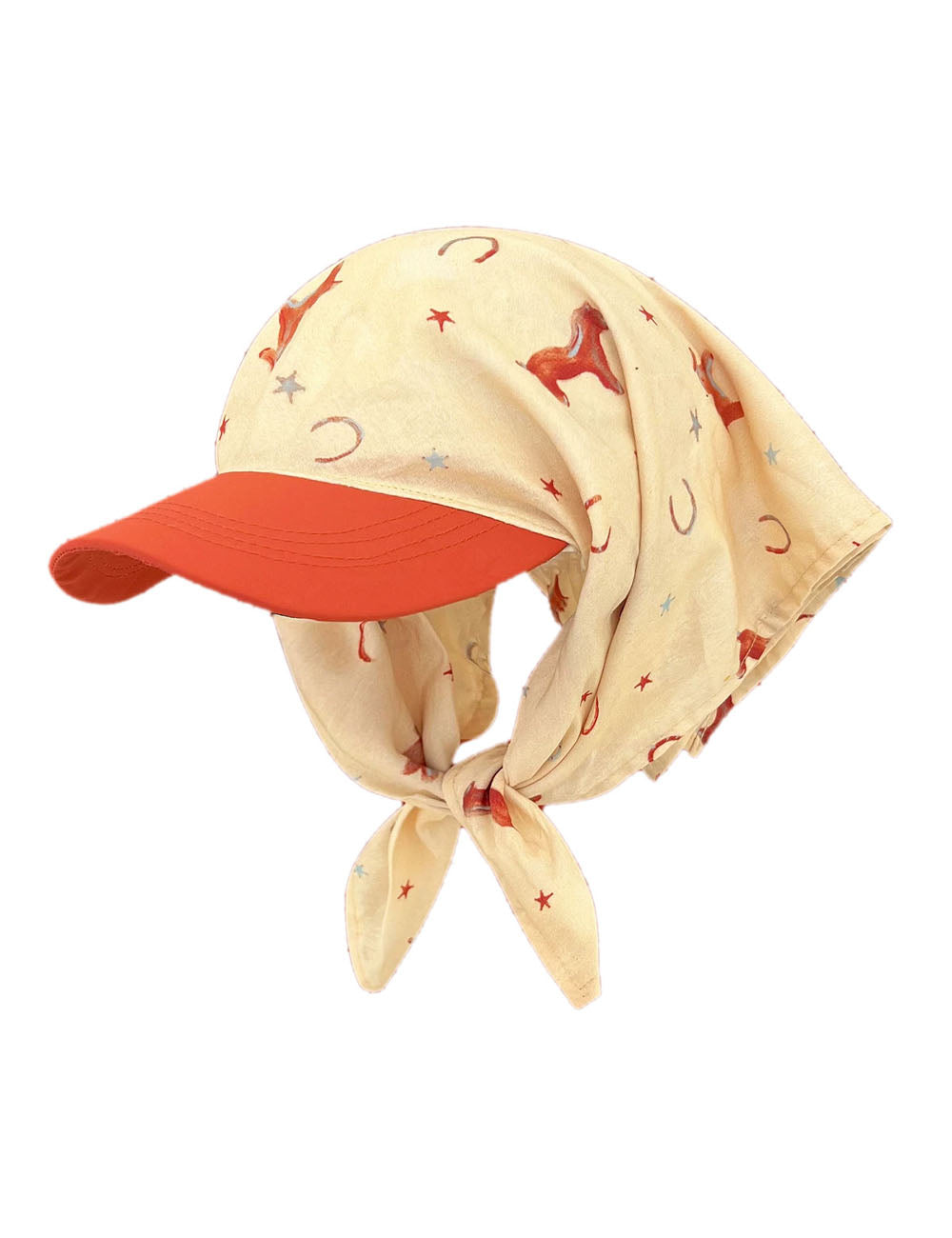 Simple Color Block Horse Print Bandana Baseball Cap MK2BW6W6HAT97