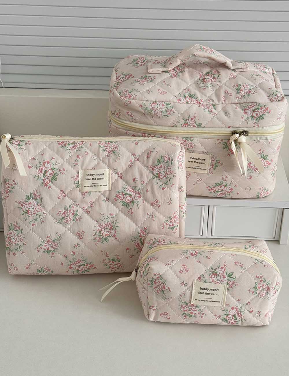 Quilted Floral Storage Bag - DippedShop Wholesale - #4083