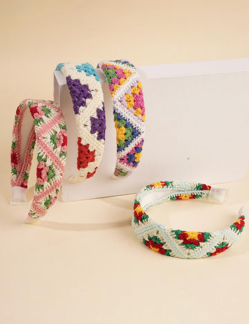 Crochet Flower Hair Band - DippedShop Wholesale - #4963