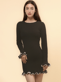 Floral Slim Knit Mini Dress - DippedShop Wholesale - #7267