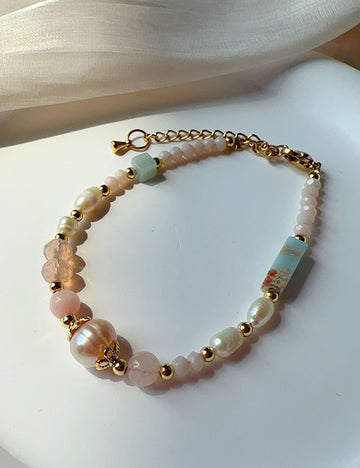 Boho Pearl Stone Bracelet - DippedShop Wholesale - #2755