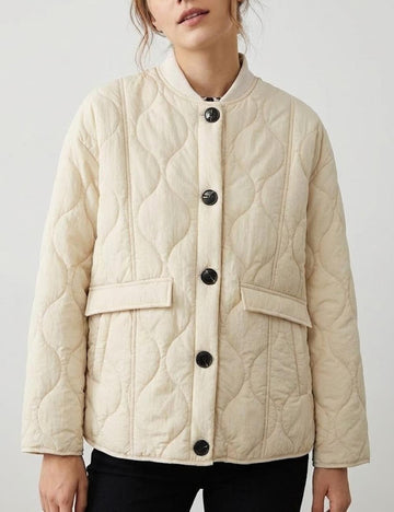 Casual Quilted Button Down Padded Coat DP25G991