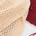 Vintage Pearl Tassel Hollow Out Crochet Beanie Hat MK2CK6W6HAT57