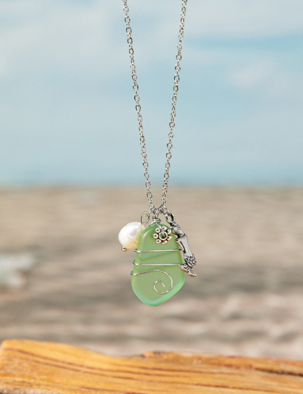 Ocean Pendant Beach Necklace - DippedShop Wholesale - #6323