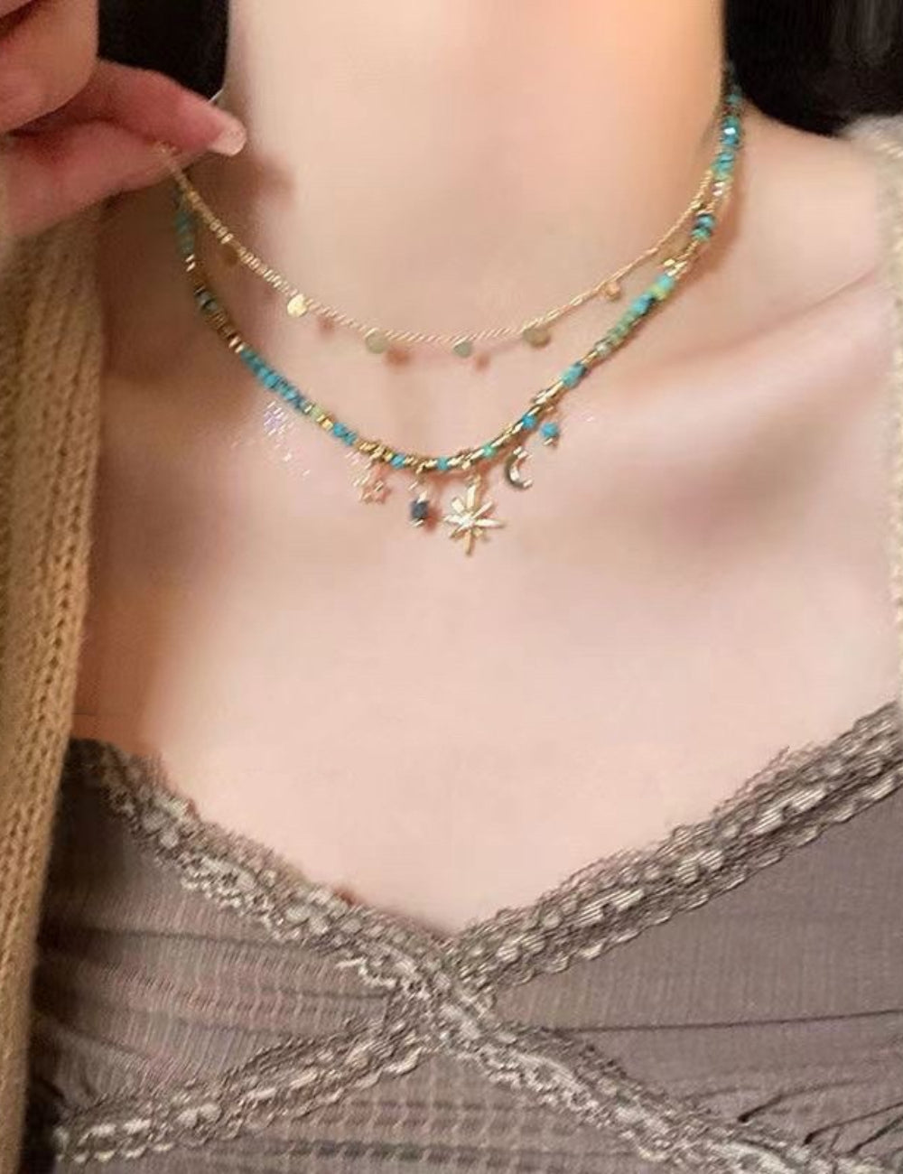 Vintage Starburst Pendant Necklace - DippedShop Wholesale - #8035