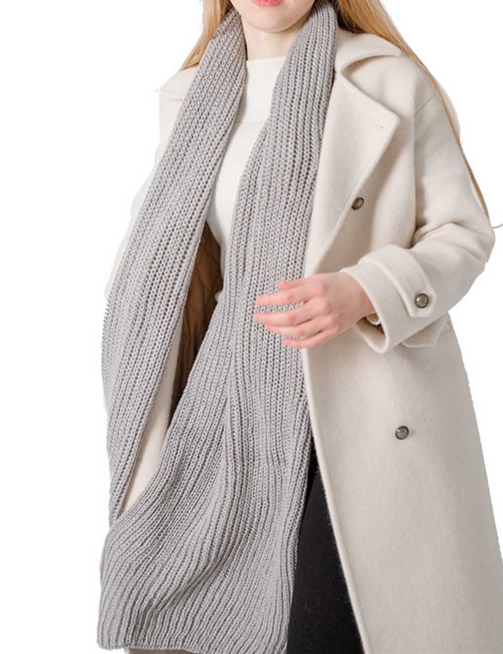 Trendy Warm Solid Color Knit Long Scarf DP25G574