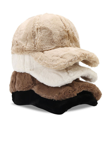 Soft Fuzzy Plush Thicken Warm Baseball Cap DP25H719
