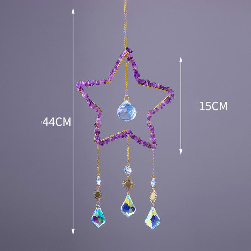 Star Crystal Suncatcher Pendant - DippedShop Wholesale - #3395