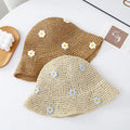 Flower Embroidery Straw Hat - DippedShop Wholesale - #1587