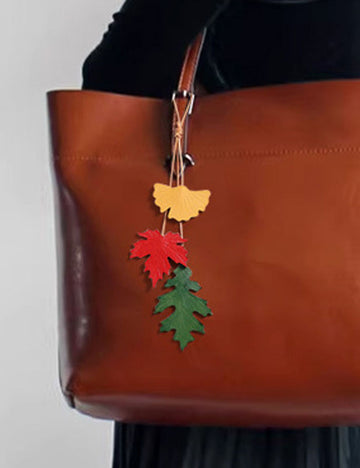 Simple Handcrafted Tree Leaf Bag Charm DP25H607
