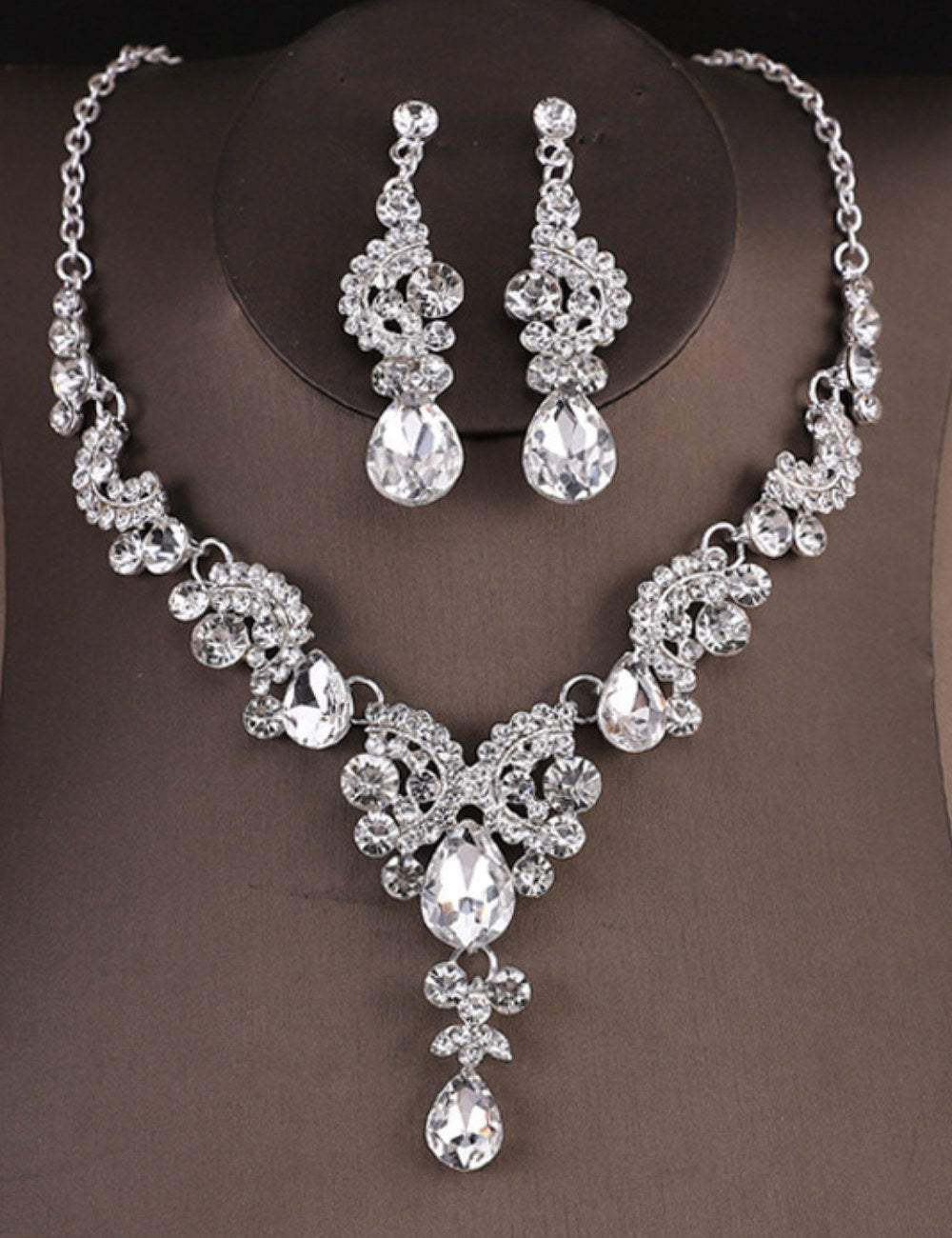 Crystal Pendant Rhinestone Jewelry Set DPJS1217