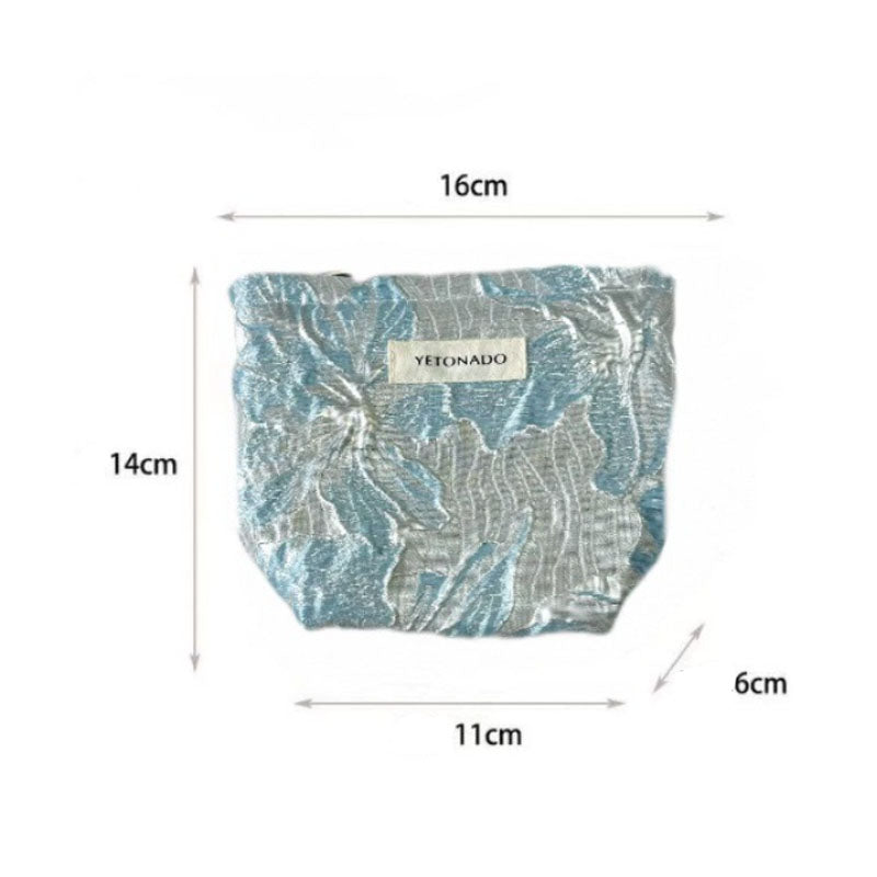 Trendy 3D-Flower Print Travel Toiletry Cosmetic Bag MK2BW6W10BOB397