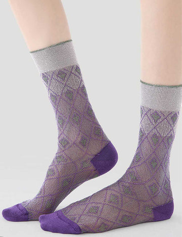 Vintage Plaid Jacquard Socks - DippedShop Wholesale - #3587