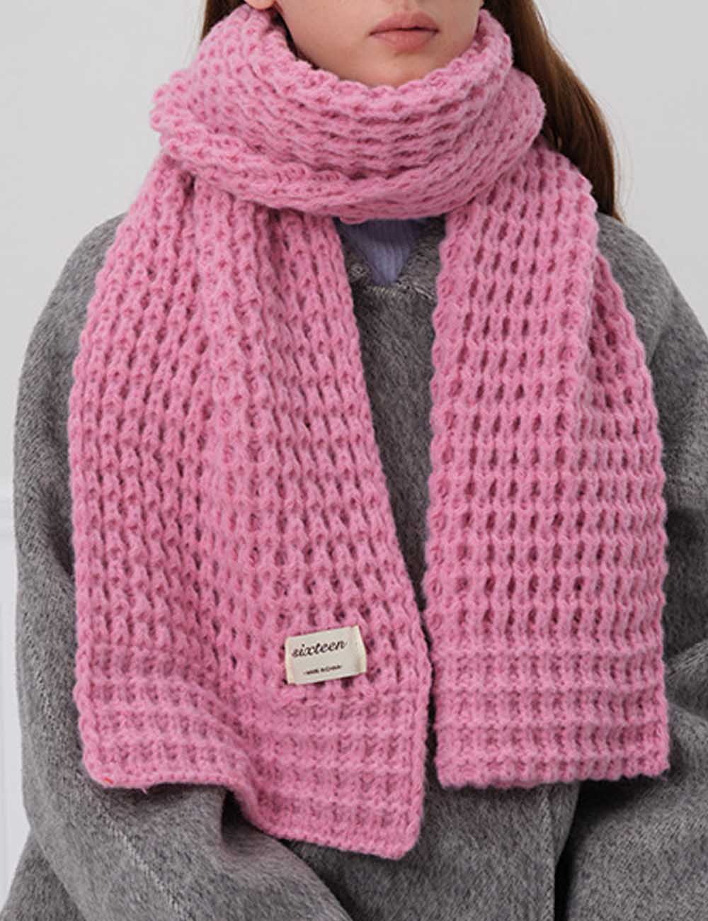 Solid Color Long Shawl Knit Soft Scarf DP25F615